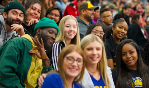 A group of students posing at an event